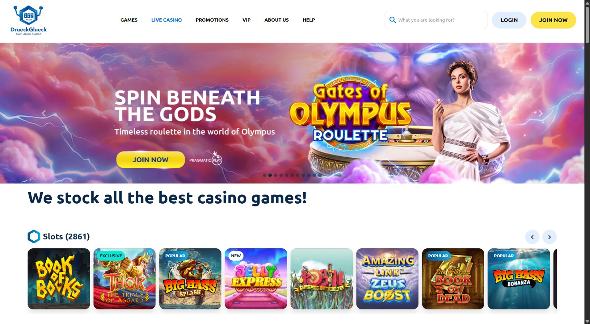 7. DrückGlück- Ausgewogenes Giropay Casino Angebot