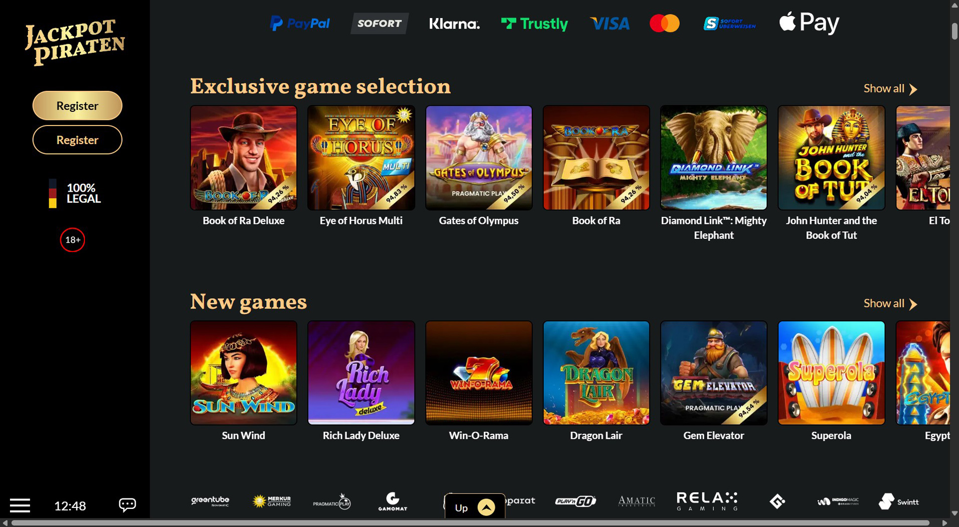 10. JackpotPiraten- Zuverlässige Giropay Casino-Auswahl